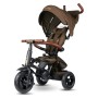 Трехколесный детский велосипед-трансформер Tri-Cycle RITO DELUXE 5 в 1 коричневый — складной прогулочный беговел с родительской ручкой, защитным козырьком и надувными колесами 10″, для детей от 12 месяцев