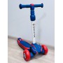 Дитячий триколісний самокат Maraton Global Red-Blue зі складною конструкцією, PU поліуретановими колесами, стійкий самокат для дітей, легкий самокат для хлопчиків і дівчаток, для прогулянок та активного відпочинку