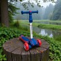 Дитячий триколісний самокат Maraton Global Red-Blue зі складною конструкцією, PU поліуретановими колесами, стійкий самокат для дітей, легкий самокат для хлопчиків і дівчаток, для прогулянок та активного відпочинку