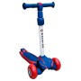 Дитячий триколісний самокат Maraton Global Red-Blue зі складною конструкцією, PU поліуретановими колесами, стійкий самокат для дітей, легкий самокат для хлопчиків і дівчаток, для прогулянок та активного відпочинку