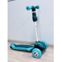 Дитячий триколісний самокат Maraton Global Blue-Green, складний, легкий, для дітей, колеса PU поліуретан, стійкий, прогулянковий, активний відпочинок