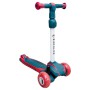 Дитячий самокат Maraton Flex Red-Green 2 в 1, триколісний, толокар, складаний самокат для дітей, PU колеса, заднє ножне гальмо, регульоване сидіння, прогулянковий та міський самокат