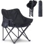 Стілець-крісло складний павук, чорний, для туризму, кемпінгу, відпочинку на природі, компактний, портативний, 45х65х45-69 см