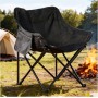 Стілець-крісло складний павук, чорний, для туризму, кемпінгу, відпочинку на природі, компактний, портативний, 45х65х45-69 см