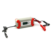 Автомобільний інтелектуальний імпульсний зарядний пристрій для акумулятора 12В / 24В, 130 Вт, до 100 А·год, автоматичне заряджання АКБ авто, мото, вантажних авто
