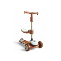 Триколісний дитячий самокат з сидінням 2 в 1 25JNbaby G-3 для малюків від 1,5 року, складна конструкція, безпечний дитячий транспорт (блакитний, коричневий, фіолетовий)