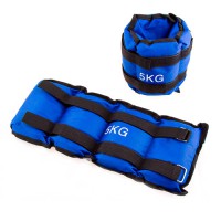 Обтяжувачі для рук і ніг 5 кг (2×2,5 кг), сині, спортивні, для фітнесу, тренувань, аеробіки, домашнього спортзалу