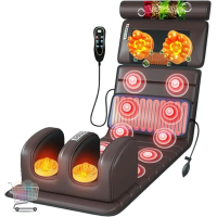 Електричний масажер ZH-09YX5 для шиї, спини, сідниць та ніг з підігрівом, вібраційний, портативний, домашній масаж