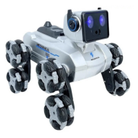 Інтелектуальний робот-собака на колесах H29-1 з пультом, LED-підсвіткою та трюками – робот-трюкач для дітей