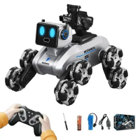 Інтелектуальний робот-собака на колесах H29-3 з пультом, LED-підсвіткою та гарматою для стрільби водяними кулями