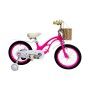 Дитячий двоколісний велосипед Maraton Frog 16" з магнієвою рамою, кошиком та додатковими колесами, легкий та міцний (бузковий, салатовий, рожевий)