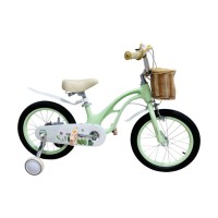 Дитячий двоколісний велосипед Maraton Frog 18" з магнієвою рамою, кошиком та додатковими колесами – бузковий, салатовий, рожевий