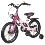 Дитячий велосипед Maraton Cruiser ICONIC 14", магнієва рама, додаткові навчальні колеса - синій, білий, рожевий