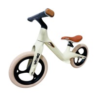 Біговел Maraton Marco 12" з надувними колесами, легкий дитячий велосипед без педалей для дітей синій, білий, бежевий