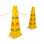 Попереджувальний конус WET FLOOR 67 см сигнальний дорожній знак для заборони паркування, обмеження доступу та позначення небезпечної зони