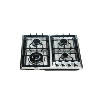 Газова плита AYGАZ 4 конфорки, настільна, врізна, корпус з нержавіючої сталі, вбудована варильна поверхня для кухні, надійна, компактна