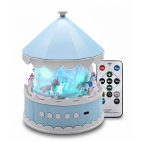 Дитячий нічник-проєктор Карусель LED 21 слайд змінні картинки, з пультом керування, USB, проєктор зоряного неба для дитячої кімнати