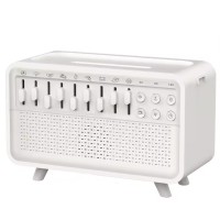 Ультразвуковий зволожувач повітря з аромадифузором та звуками природи, шум моря, нічник, тихий для дому, білий