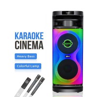 Акумуляторна портативна Bluetooth колонка GEDI-G GD-2858 80Вт з подвійними 8″ динаміками, потужний стереозвук, переносна