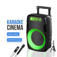 Bluetooth колонка GEDI-G GD-1219 з мікрофоном, 60Вт, 12" динамік, акумуляторна, портативна з ручкою для легкого перенесення, потужний стереозвук