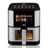 Аерофритюрниця RAF-50005 8 л, 1800 Вт – сенсорна мультипіч без олії для дому, аерогриль та фритюрниця 3 в 1, швидке та здорове приготування