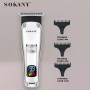 Чоловічий тример Sokany SK-16064 – акумуляторна бездротова машинка для стрижки з 3 насадками, USB-зарядка, 600mAh, компактний та професійний догляд
