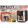 Аерофритюрниця Sokany SK-10042 8.5L 1800W – багатофункціональна мультипіч-аерогриль з великою чашею 8,5 л, технологією швидкої циркуляції гарячого повітря, фритюрниця без олії