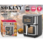 Електричний аерогриль SOKANY SK-10118 2000 Вт, мультипіч, аерофритюрниця 8 л з сенсорним керуванням та 12 програмами – готуйте смачно та швидко