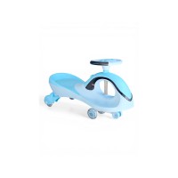 Детский бибикар Wigglecar 8098 с LED-колесами и музыкой – инерционная машинка-каталка от 1 года, прочный пластик, безопасная стойкая конструкция (голубой, мятный, розовый, фиолетовый)