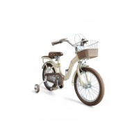 Велосипед детский Retro Xaming 5802-16 16" для детей от 4 лет, двухколесный, со страховыми колесами, стальная рама, резиновые шины (бежевый, зеленый, розовый)