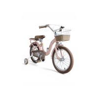 Велосипед детский Retro Xaming 5802-14 14" для детей от 3 лет, двухколесный, со страховыми колесами, стальная рама, резиновые шины (бежевый, зеленый, розовый)