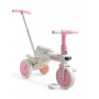 Триколісний дитячий велосипед-біговел Tricycle 01 KE5189 з батьківською ручкою, музика та підсвічування, від 1.5 року, пластиковий, легкий, керований (жовтий, рожевий)