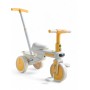 Триколісний дитячий велосипед-біговел Tricycle 01 KE5189 з батьківською ручкою, музика та підсвічування, від 1.5 року, пластиковий, легкий, керований (жовтий, рожевий)