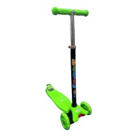 Дитячий самокат Scooter Maxi складаний триколісний з кнопкою складання, PU колеса що світяться 12 см 9 см, металевий каркас пластик, до 60 кг, самокат для дітей 3-5 років, різні кольори