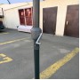 Садова парасоля подвійна 4.5×2.8 м з клапаном вентиляції, ручкою відкривання, підставкою, велика вулична парасоля для тераси саду дачі, міцний каркас вітростійка (білий, бежевий)