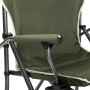 Складаний туристичний стілець Slumberjack Comfort XXL до 250 кг, кемпінгове крісло з підсклянником, посилений каркас, складний стілець для риболовлі, пікніка, відпочинку, з сумкою, зелений