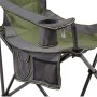 Кемпінговий стілець-парасолька CampMaster Classic 300 складний туристичний до 150 кг, 2 підсклянники, 2 кишені, підлокітники, сталева конструкція, зелений