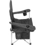 Camp&GO Heated Deluxe Quad складний туристичний стілець з підігрівом, кемпінгове крісло сталь поліестер 110 кг, стілець для риболовлі пікніка відпочинку з підлокітниками тримачем для чашки кишенями, складаний портативний чорний