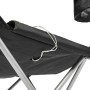 Camp&GO Heated Deluxe Quad складний туристичний стілець з підігрівом, кемпінгове крісло сталь поліестер 110 кг, стілець для риболовлі пікніка відпочинку з підлокітниками тримачем для чашки кишенями, складаний портативний чорний