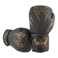 Боксерські рукавички Venum DX-8523 10oz чорні, професійні, тренувальні рукавички для боксу, спарингів і роботи на груші, комфортна фіксація, захист кисті, міцний матеріал