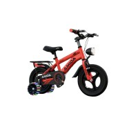 Детский велосипед AMIDA FD-116-12 12 дюймов, двухколесный велосипед с дополнительными колесами, велосипед для детей 2+ лет, стальная рама, до 60 кг (красный, розовый, серый)