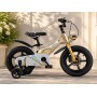 Ainda KP-01NEW-16 детский велосипед 16" двухколесный + дополнительные колеса, стальная усиленная рама до 70 кг, обучающий велосипед для детей 4+, золотистый