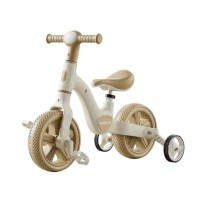 Велосипед детский 2в1 M-616 биговел трансформер с педалями и дополнительными колесами EVA, детский велобег 2 колеса, до 50 кг, 2 года (красный, кофейный, зеленый)