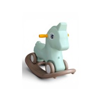 Каталка-качалка детская Happy Pony MN616 2в1, игрушка лошадь от 1 года, до 20 кг, крепкий пластик, безопасная, стойкая, (розовый, белый, мятный, бежевый)