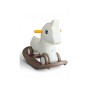 Каталка-качалка детская Happy Pony MN616 2в1, игрушка лошадь от 1 года, до 20 кг, крепкий пластик, безопасная, стойкая, (розовый, белый, мятный, бежевый)