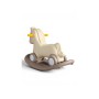 Каталка-качалка детская Happy Pony MN616 2в1, игрушка лошадь от 1 года, до 20 кг, крепкий пластик, безопасная, стойкая, (розовый, белый, мятный, бежевый)