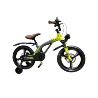 Детский велосипед XBW-888-18 (18") – двухколесный байк от 5 лет со стальной рамой, ручным тормозом и фонариком, городской, до 80 кг (серый, желтый, розовый)