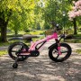 Детский велосипед XBW-888-18 (18") – двухколесный байк от 5 лет со стальной рамой, ручным тормозом и фонариком, городской, до 80 кг (серый, желтый, розовый)