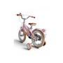 Детский велосипед Hello Baby NN515-16 16 дюймов, розовый, 4+ года, до 60 кг, двухколесный, стальная литая рама, надувные колеса передний задний тормоз, корзина, колокольчик