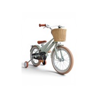 Детский велосипед Hello Baby NN515-14 14 дюймов, двухколесный, 3+ года до 60 кг, литая рама, надувные колеса, передний задний тормоз, корзина колокольчик (розовый, серый) 